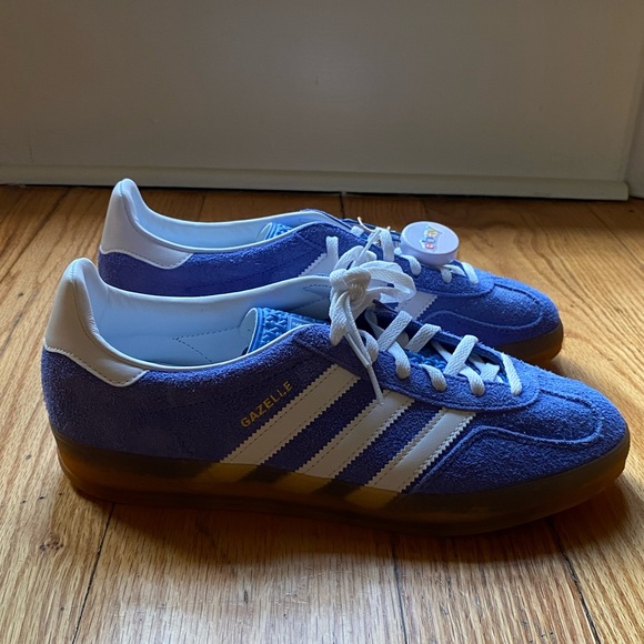 NEW Adidas Gazelle Indoor Blue Fusion Gum - Size 9